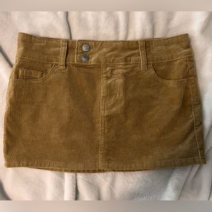 H&M Brown Corduroy Mini Skirt